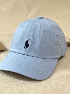 Ralph Lauren Light Blue Polo Baseball Cap with Navy Logo